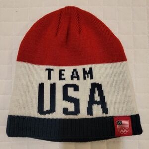 Team USA Olympics Beanie Hat Red White Blue Knit Cap Patriotic America 250th Fun